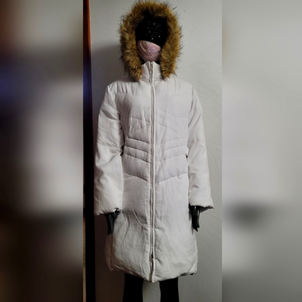 3xl down feather white coat